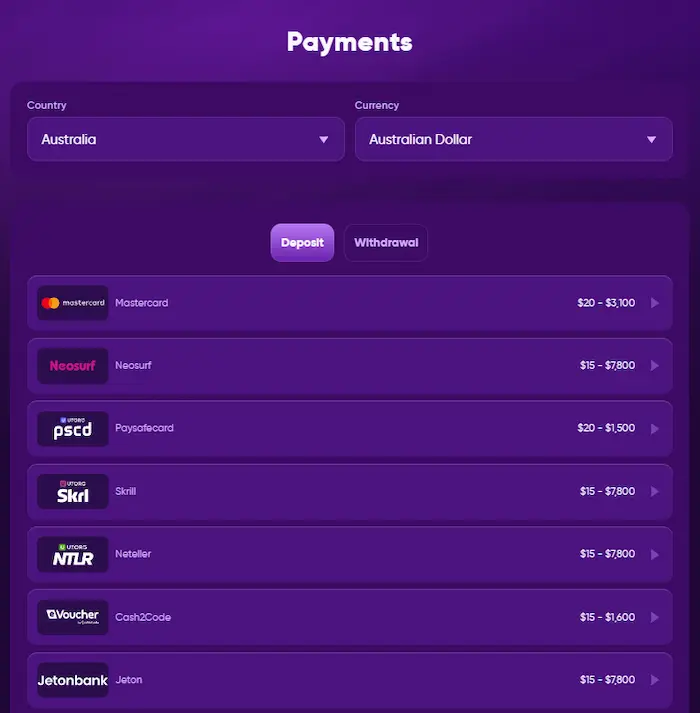 KingMaker Casino Australia banking